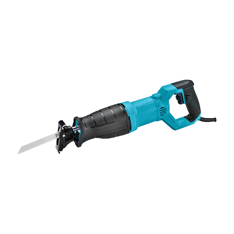 ZY11593 750W high-power motor reciprocating saw with self-tightening chuck and dust-proof ventilation design. Soft leather-wrapped handle.