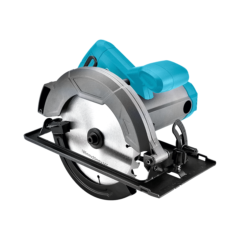 ZY61852 1200W high-power electric circular saw with safety guard, sturdy baseplate, and non-slip handle.