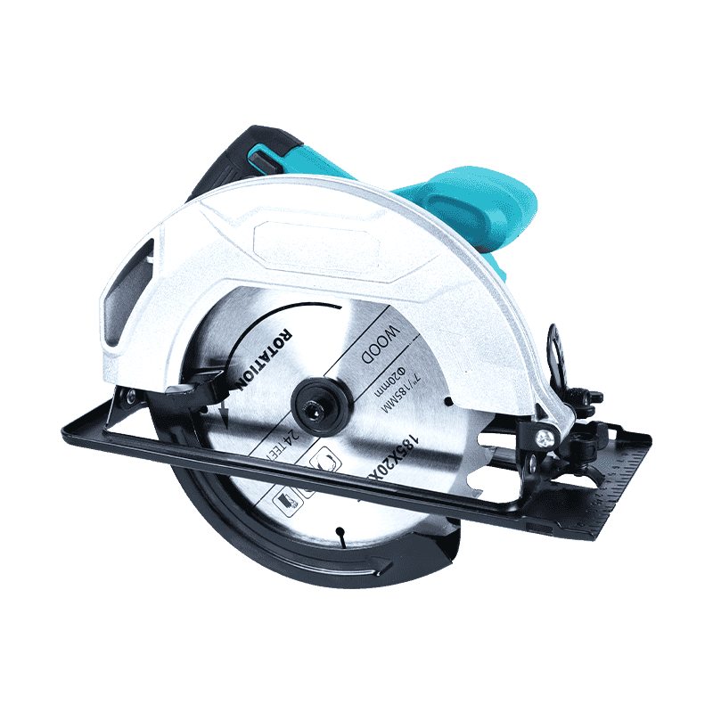 ZY51853 1200W high-power electric circular saw with safety guard and sturdy baseplate.